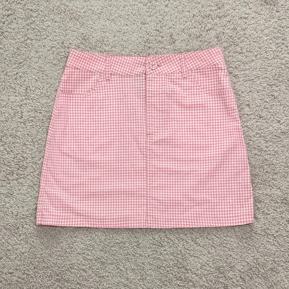 Pink Gingham Skirt